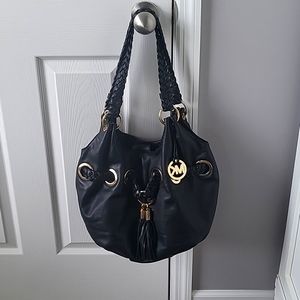 michael kors collection black leather purse
